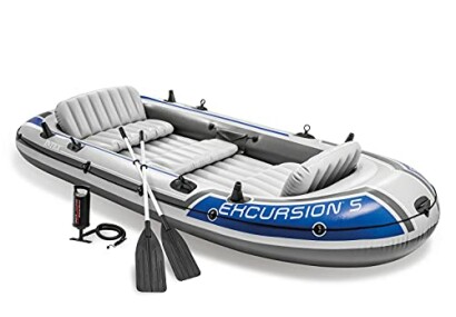 Intex 68325EP Excursion Inflatable 5 Person Heavy Duty Fishing Boat Raft Set Review